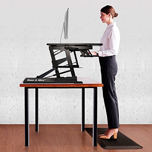 Hans & Alice 36'' Height Adjustable Stand Up Desk Standing Desk Riser