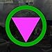 Safe Zone - Straight Ally Pink Triangle Green Circle - GSA Gay Straight Ally - Gay Rights LGBT Support - Vibrant Color Vinyl Decal (4