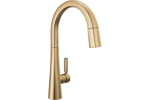 Delta Faucet Monrovia Gold Kitchen Faucet, Kitchen Faucets with Pull Down Sprayer, Kitchen Sink Faucet, Gold Faucet for Kitchen Sink with Magnetic Docking, Lumicoat Champagne Bronze 9191-CZ-PR-DST