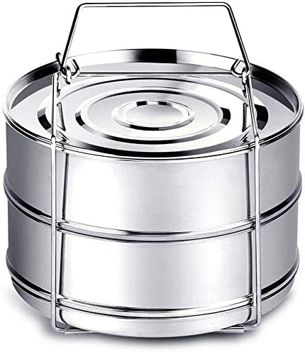 Amazon Com Instant Pot Accessories Steamer Insert Pans For 6qt 8qt Pressure Cooker Bbing Stackable Stainless Steel Vegetable Steamer With Sling One Pack Kitchen Dining