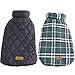 Kuoser Warm Dog Coat, Waterproof Dog Coats for X-Small Dogs, Adjustable Durable Doggie Winter Jacket Reversible Cozy Puppy Cold Weather Apparel from Small to Large Breed, Green XS