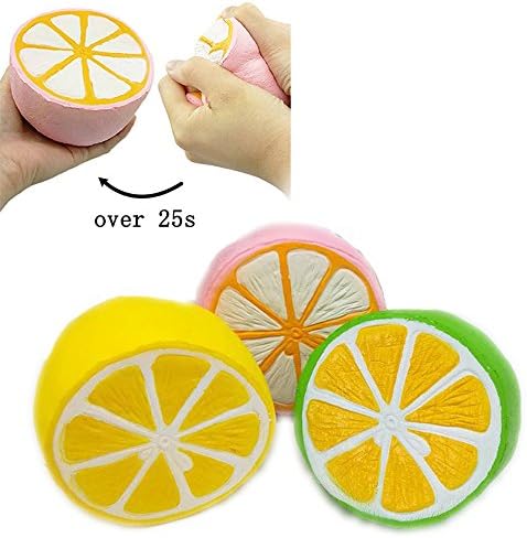ST2 Jumbo Colossal Squishies Lemon, Soft Slow Rising Large Kawaii Squishy Charms, Hand Pillow Toy, Jumbo Squishy Kids Decompress Toys, 4.3 inches