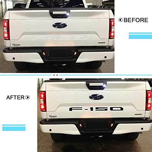 Calcomanías Para Letras De Puerta Trasera Ford F150 2020 - Inserciones Magnéticas Gris Oscuro