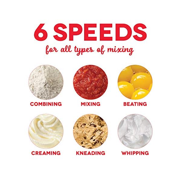 Dash Stand Mixer (Electric Mixer for Everyday Use) 6 Speed Stand Mixer