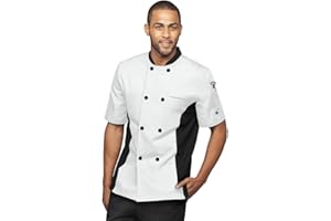 UA CHEF Men’s Chef Coat with Mesh Side Panels (S-3X, 6 Colors)