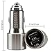 USB Car Charger, COSOOS 2-Port Fast Charger, Aluminum-Alloy Safety Hammer(Break Window), 2.4A Phone Charger for iPhone X/8 Plus/7/6S, iPad Air/Mini, Samsung Galaxy S7/S6/Edge, Kindle