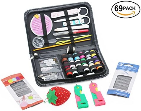 Beginners Sewing Thread Kits Assortment and Needle all the Necessary Sewing Set by Hand Pack of 69