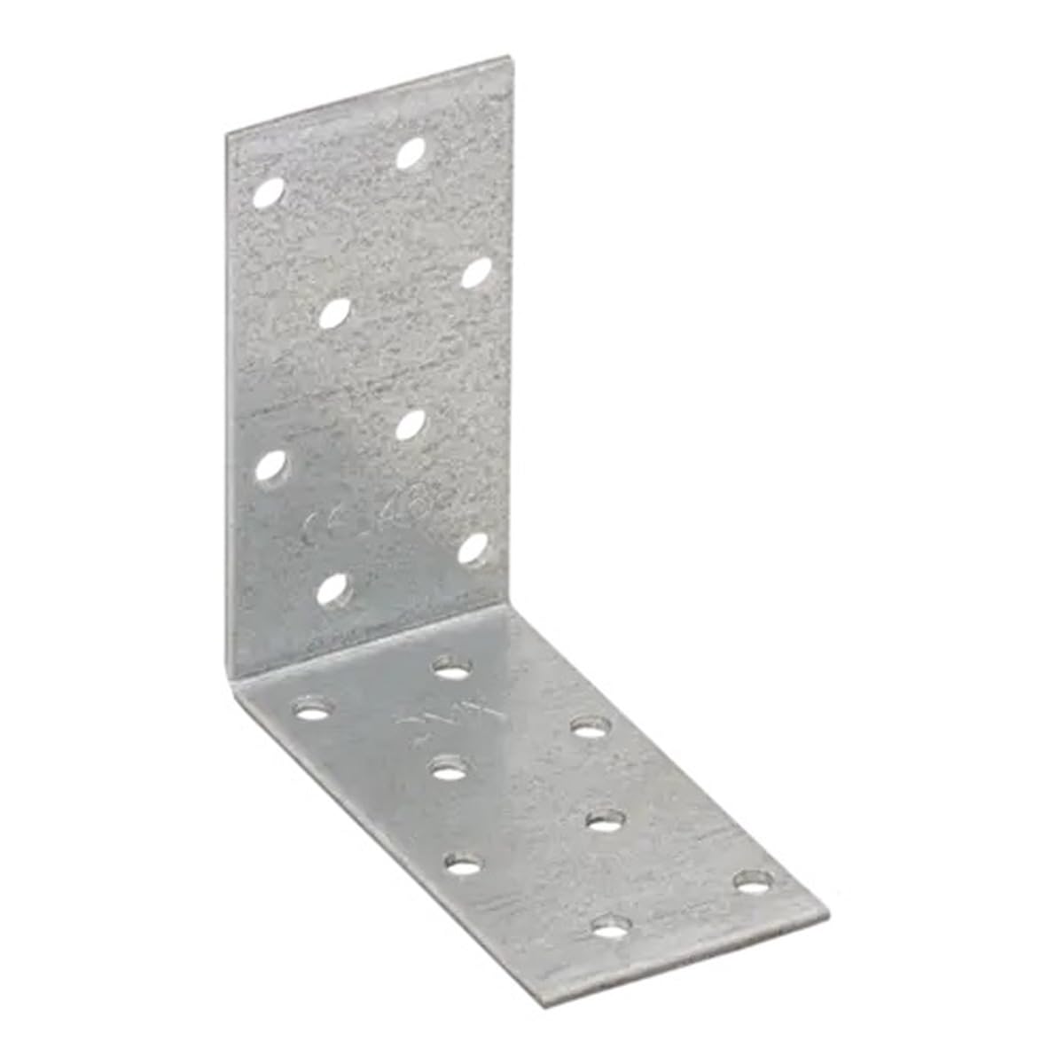 80mm x 80mm x 40mm Galvanised Perforated Angle Plate Bracket Connector for Wood 2mm Thick Steel Corner Bracket Metal L Plate Heavy Duty KM7 (Pack of 10) L07-08ABC