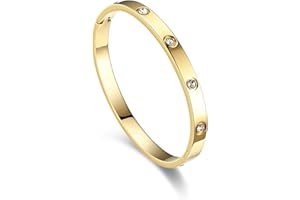 cutepul Love Bracelets Stainless Steel friendship Bracelet Cubic Zircon Filled Gold and Silver Female Teenager Girls Mother's Day Valentine's Day Wedding Couple and Birthday Gift