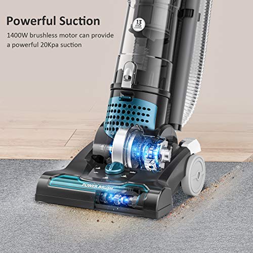 Pet Vacuum, MOOSOO 5 Max Performance Upright Vacuum Cleaner, 1400W