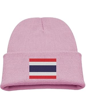 Flag Of Thailand Kid's Hats Winter Funny Soft Knit Beanie Cap Children Unisex