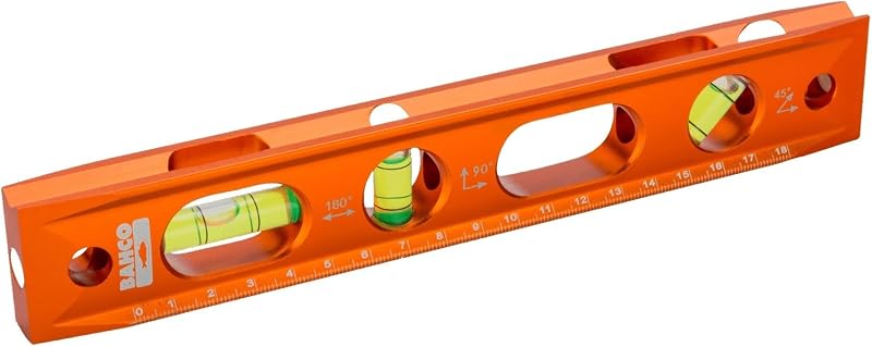 Bahco 426TOR9 9 Inch 3-Vial Mag Aluminium Spirit Level Torpedo