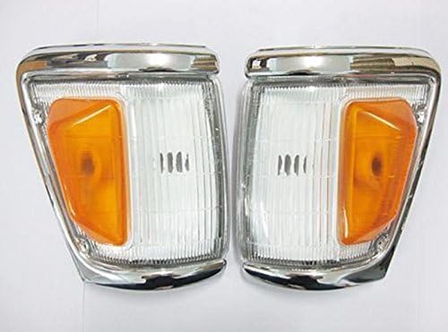 88 - 97 Toyota Hilux Ln106 4wd 4x4 Chrome Indicator Corner Light Pair 90 Ln111 Orange-clear Lenses
