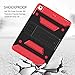GUAGUA New iPad Case 9.7 2018/2017 iPad Pro Case 9.7 with Kickstand Shockproof Heavy Duty Three Layer High Impact Full-Body Rugged Protective Case for Apple iPad 9.7 2017/2018/iPad Pro 9.7 Black/Red