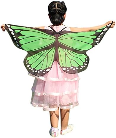 KPshop Child Kids Boys Girls Bohemian Butterfly Print Shawl Pashmina Costume Accessory (Mint Green)