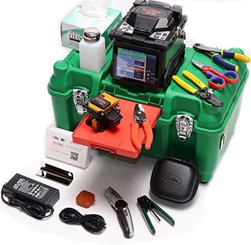FTTH Fiber Optic Splicing Machine KomShine GX37 9 Language Arc Fusion Splicer Kits + QX50-M 850/1300nm 18/12dB MM OTDR Meter + Power Meter + Light Source + VFL 3-5km
