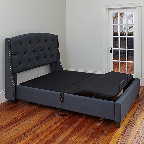 Classic Brands Adjustable Comfort Affordamatic Upholstered Adjustable Bed Base/Foundation, Queen