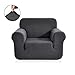 Chunyi Jacquard Sofa Covers 1-Piece Polyester Spandex Fabric Slipcover (Chair, Gray)