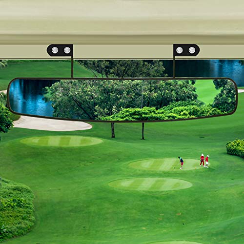 BETOOLL 16.5" Wide Rear View Convex Golf Cart Mirror for EZ Go, Club Car, Yamaha