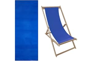 Hobbspring Beach Chair Replacement Fabric 45x16.92 Inch Sling Chair Canvas Blue Patio Sling Chairs Cloth for Home Beach Garden Courtyard
