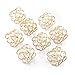Feyarl Gold Napkin Rings Sparkly Crystal Beads Napkin Holders for Wedding Centerpieces Special Occasions Celebration Romantic Candlelit Banquet Festival Decoration(8pcs)