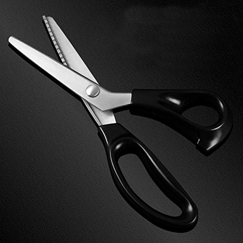 JHZCH 3 5 7mm Professional Dressmaking Pinking Shears Scissors Fabric Embroidery Decorative Shears Kitchen Zigzag Scissors Sewing (Color : 5MM)