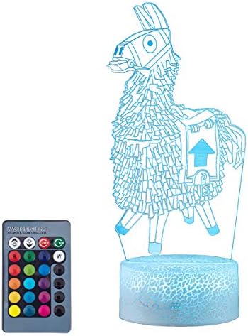Koyya Llama 3D Night Light Toys Gifts for Kids Changeable LED Desk Table Lamp 3D Illusion Light - USB Power/7 Colors Changing/Touch Switch……