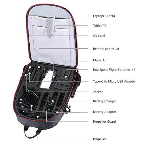 Smatree Travel Backpack for DJI Mavic Air/GoPro Hero 2018 / Hero 9/8/7