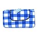 ALLWA Extra Large 69x79 Inch Blue Plaid Picnic Outdoor Blanket Mat - Fold with Waterproof Backing for Beach