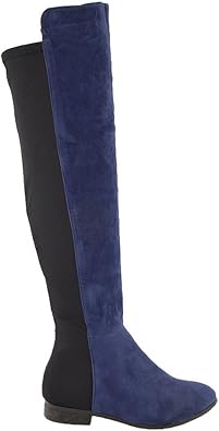 navy flat boots womens