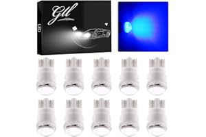 GLL Blue T10 194 LED Light Bulb 8000K 168 2825 3-SMD LED Non-Polarity Car Bulbs for Interior Exterior Lights Map Door Trunk License Plate Lamp (Pack of 10)