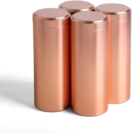 rose gold tea and coffee canisters