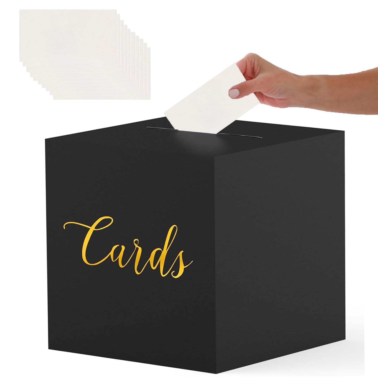 GETFACAI Card Box for Weddings, Parties, Graduations, Baby Showers, Retirements, Open Houses, and Anniversaries - Gift Card Holder