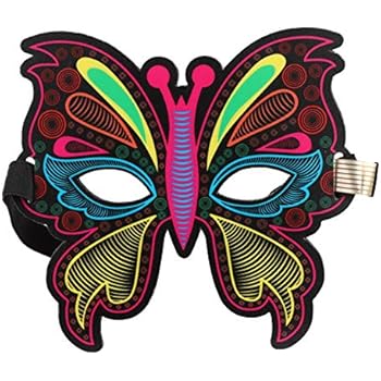 Forart Sound Reactive Soft LED Mask Voice Control DJ Mask for Festival Party Halloween Costumes Carnivals Dance Ball Masquerades Cosplay