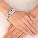 EVER FAITH Women's Cubic Zirconia Wave Marquise Shape Leaf Tennis Bracelet