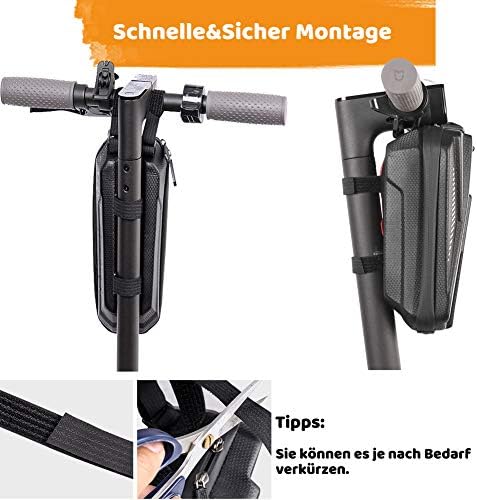 Vihir E Scooter Sac de guidon étanche pour trottinette électrique Eva avec capacité de 2L/3L Idéal pour scooter/scooter/E-Balance Accessoire pour Xiaomi M365 pro Segway Ninebot
