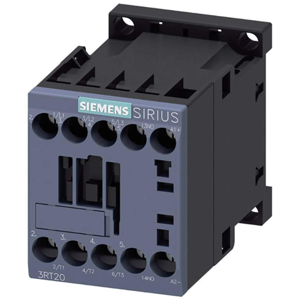 Siemens 3RT2015-1BB41 CONTACTOR, AC-3, 3KW/400V, 1NO, DC 24V, 3-Pole, SZ S00 Screw Terminal, White
