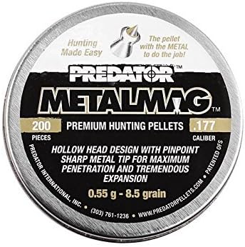 Predator Metalmag Pellets, .177 Cal, 8.5 Grains, Pointed, 200ct by Predator Metalmag