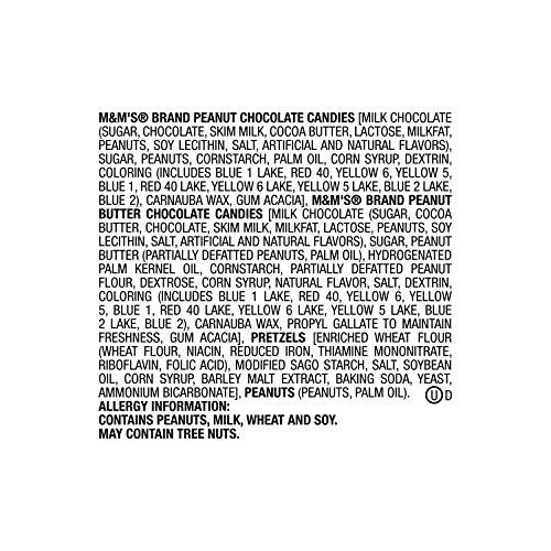 M&M'S Peanut Chocolate Candy Snack Mix 1.75-Ounce Slim Pack (Pack of 10)