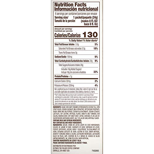 Folgers Cappuccino French Vanilla Instant Coffee Beverage Mix, 32