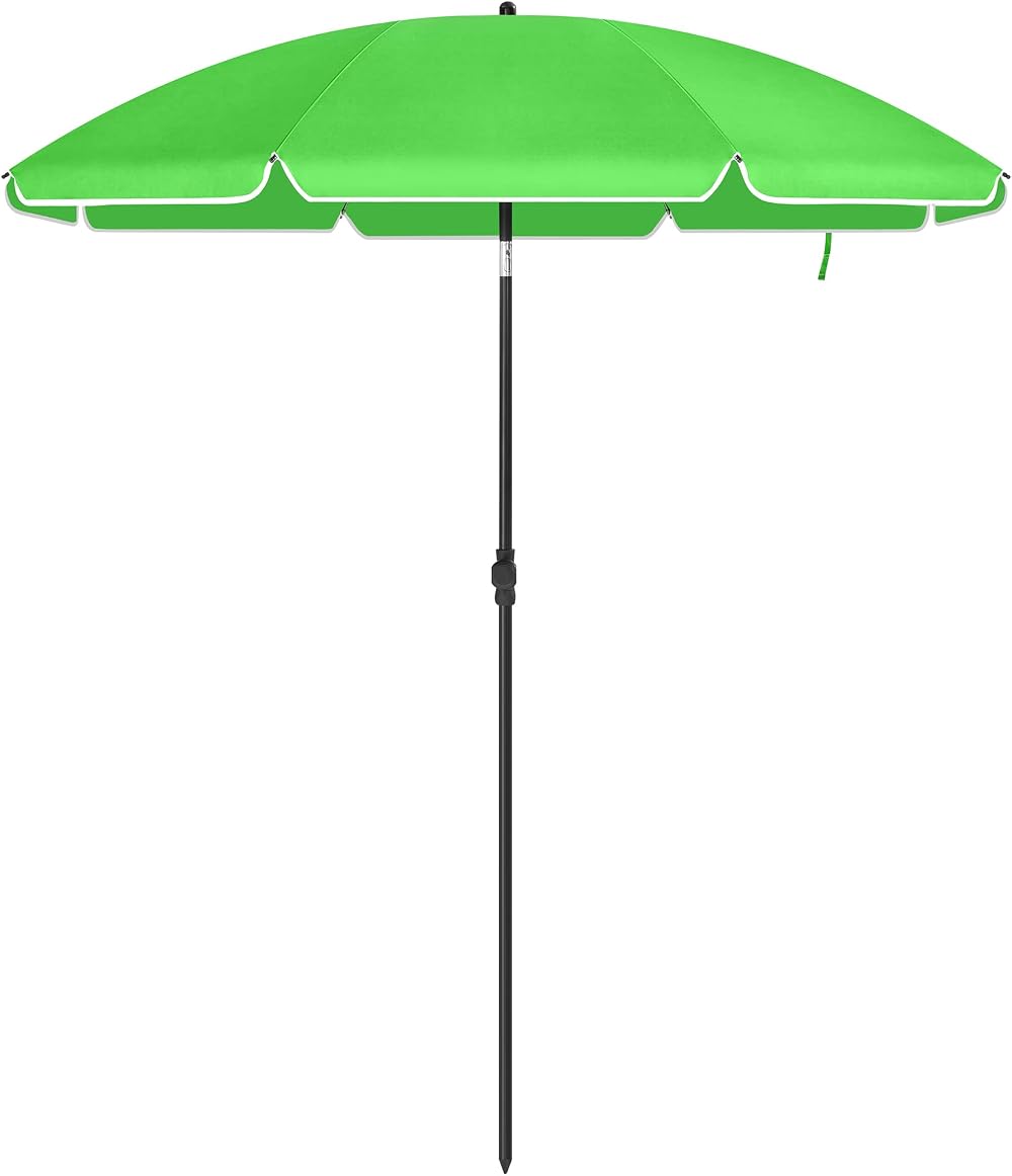 SONGMICS Parasol 160 cm Sun Protection UPF 50+ Bendable 30° Garden Beach