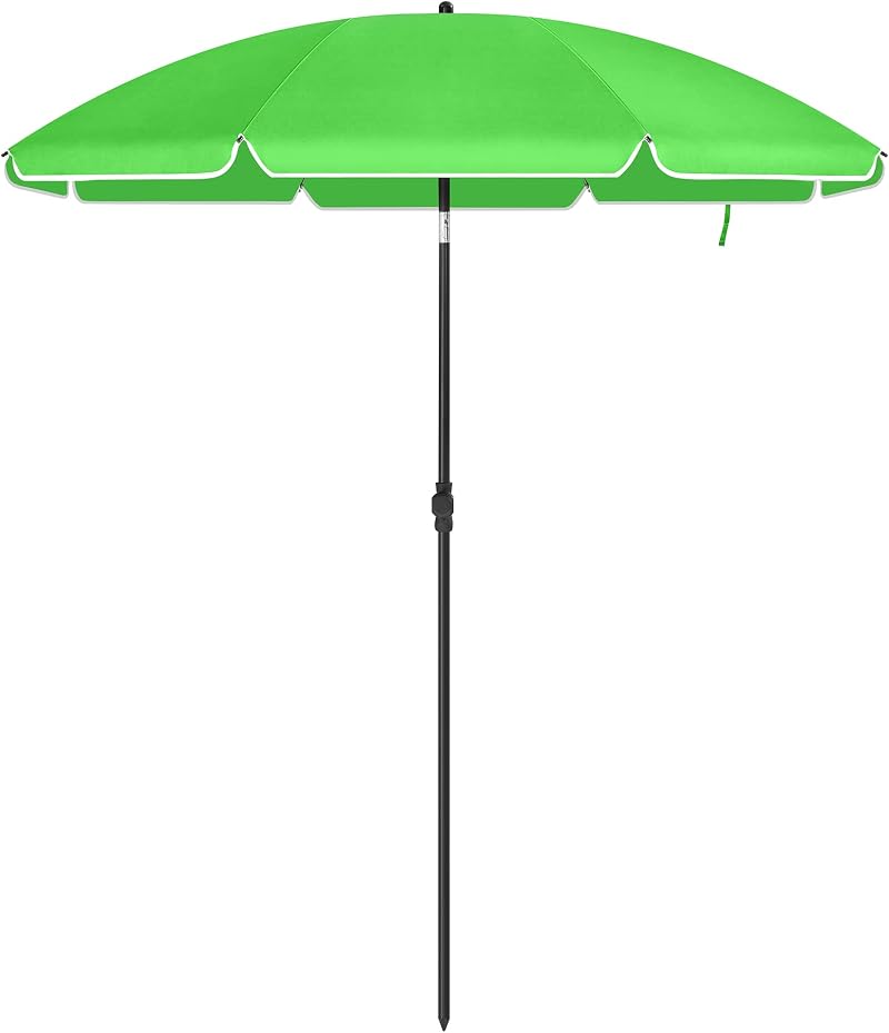 SONGMICS Parasol 160 cm Sun Protection UPF 50+ Bendable 30° Garden Beach