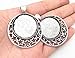 Pack of 10 Round Picture Frame Charm Pendants Trays 25mm with Moon and Stars Design DIY Alloy Photo Making (Trays 10pcs Silver)