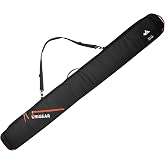 Unigear Ski Bag for Air Travel, 360&deg; Fully Padded, Fit Up to 192cm | Fully padded ski travel bag, water-resistant shell, 360&deg; protection for skis up to 192 cm during flights and transport