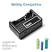 Brilex Smart Battery Charger with LCD Digital Display, Ni-MH/Ni-Cd AA AAA AAAA Lithium ion 18490 18350 17670 17500 RCR123 10440 Rechargeable Batteries
