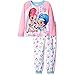 Nickelodeon Girls' Big 2-Piece Pajama Set, Shimmer & Shine-Pink, 8