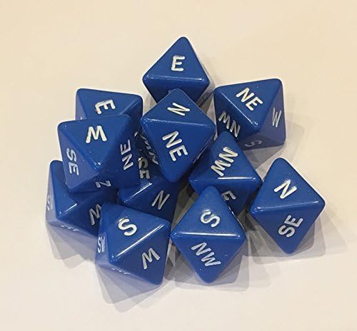 Compass Dice (Set of 12)