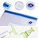 Forsous Sous Vide Bags Kit for Anova Cookers - 20 BPA Free Reusable Vacuum Bags, 1 Hand Pump, 2 Bag Sealing Clips and 4 Sous Vide Clips (20 sous vide bags+1 hand pump)