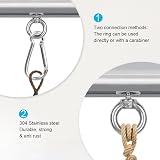 Adiwo 6 Pcs Awning Rail Stoppers 6mm Stainless Steel Carabiners Kit view 4