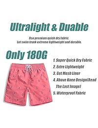 MaaMgic - Bañador para hombre, de secado rápido, para playa, con forro de malla, trajes de baño